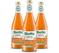 BIOTTA - Jus de carottes lacto-fermenté 100% Bio - Riche en bêta-carotène - Antioxydants, Vitamine A et minéraux- 500ml- Lot de 3 bouteilles.