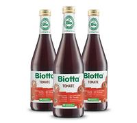 Biotta Jus de Tomate Bio - Citron & Sel Marin - 500ml - Lot de 3 | Tomates mûries au soleil d'Italie, riche en vitamine C et antioxydants, sans additifs ni sucres ajoutés