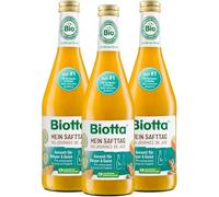 Biotta Ma Journée de Jus - Mangue, Orange & Carotte au Curcuma - 500ml | Enrichi en curcuma, vitamines et minéraux, mélange léger et fruité, lot de 3