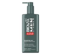 Biovax Men Anti Hair-Loss & Volume Shampooing 2 en 1 Soins capillaires et poils du visage, 300 ml