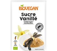 Biovegan Sucre vanille Bourbon, qualité 100% bio, arôme délicieux et naturel dans les gâteaux, pâtisseries, biscuits & cookies ou boissons lactées, 1 x 8 g