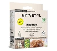 Biovetol - Antiparasitaire - Pipettes Chat/Chaton Bio - 1ml (x3+1)