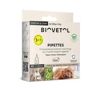Biovetol - Antiparasitaire - Pipettes Chat/Chaton Bio - 1ml (x3+1)