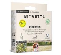 Biovetol - Antiparasitaire - Pipettes Moyen Chien Bio - 3ml (x3+1)