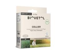 Biovetol - Collier Anti puces pour Chien Naturels d'origine Végétale- Protection 3 Mois- Réglables et Imperméables pour Petits Chiens (-15kg) - 35cm