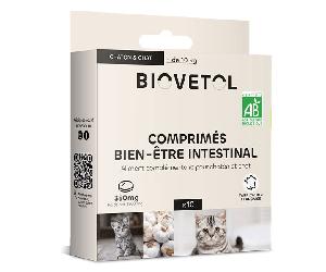 Biovetol Comprimés Bien-être Intestinal Chat et chaton Bio x10