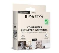 Biovetol - Comprimés Bien-être Intestinal pour Chat et Chien Bio - x10 (Chaton/Chat)