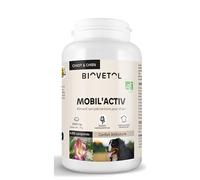 Biovetol - Comprimés Mobil'Activ pour Chat & Chien - Complément Alimentaire Anti-Arthrose, Améliore la Mobilité Articulaire et Le Cartilage - 30 comprimés - Conçu et fabriqué en France - Certifié AB