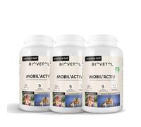 Biovetol - Comprimés Mobil'Activ pour Chat & Chien - Complément Alimentaire pour Le Confort Articulaire - Certifié AB (Chat, Lot de 3)