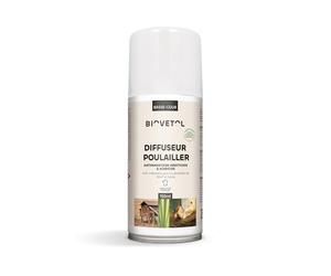 Biovetol - Diffuseur Automatique Insecticide Poulailler - Tue Les Insectes Volants, rampants, Les œufs et Larves -Poulailler de 15 m² - Action jusqu'à 4 Mois - Actifs d'origines naturels - 150ml