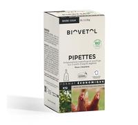 BIOVETOL - Pipettes Anti-Poux pour Animal de Basse-Cour Bio - Repousse Les Poux et Les Acariens - conçu et fabriqué en France - 12 pipettes