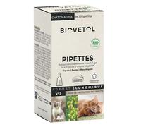 Biovetol Pipettes Anti puce Anti tique Chat/ Chaton Bio 1ml x6