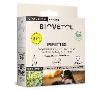 Biovetol Pipettes Anti puce Anti tique Grand Chien Bio +30kg (x3+1 Offerte)