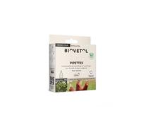 BIOVETOL - Pipettes Antiparasitaires Basse-Cour - Antiparasitaire Bio Certifié Ecocert - Anti-puces, Anti-Tiques - 6 pipettes