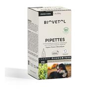 BIOVETOL - Pipettes Antiparasitaires Chien - Antiparasitaire Bio Certifié Ecocert - Anti-puces, Anti-Tiques (pour Grand Chien (+ de 30 kgs), 12 pipettes)