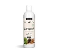 Biovetol - Shampoing Anti-puces et Anti-tiques pour Chien &Chat - Bio Certifié Ecocert - Élimine Les puces Les tiques Les moustiques - sans Produit Chimique - Conçu et Fabiqué en France-240 ML