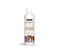 Biovetol - Shampoing Éliminateur d'odeurs pour Chien & Chat - Bio Certifié Ecocert - Tous Poils - Élimine Les Mauvaises Odeurs du Pelage - Conçu et Fabriqué en France - 240ml