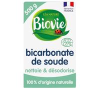 BIOVIE - Bicarbonate de Soude Multi-Usage Naturel Écologique | Solution efficace et savoureuse pour un ménage sain | Idéal pour la cuisine et l'entretien | La boîte de 500 g | LOT DE 3