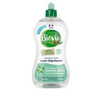 Biovie Vaisselle Mains Super Dégraissant Huile Essentielle de Menthe et Citron Bio 500ml