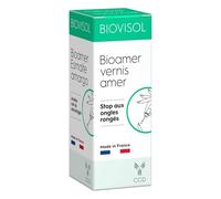 Biovisol Bioamer - Vernis amer transparent anti ongles rongés - Stop onychophagie adultes & ados - Goût amer intense - Peut s’utiliser en top-coat - 10ml