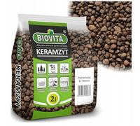 BIOVITA Argile expansée Granulés d'argile pour drainage 8-16 mm Granulés d'argile expansée pour plantes d'intérieur 2 l