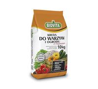 BIOVITA Chaux de jardin pour légumes avec ajout de magnésium 10 kg - Régulateur de pH idéal pour les légumes et les plantes ornementales