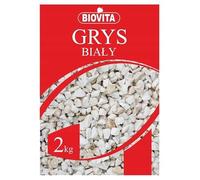 BIOVITA Gravier décoratif en grès blanc pour aménagement paysager, 2 kg