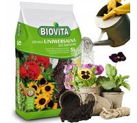 Biovita Substrat sol universel 5 l – prêt à l'emploi, terre d'origine naturelle
