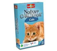Bioviva - Défis Nature - Chats - Jeu de Cartes 7+ - Version Anglaise | Bataille Thème Animaux - Dès 7 ans - 2 à 6 joueurs - Fabriqué en France