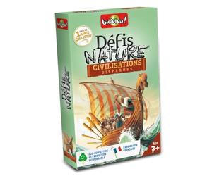 Bioviva - Défis Nature - Civilisations Disparues - Jeu de Cartes Enfants 7+ | Bataille Thème Histoire - Dès 7 ans - 2 à 6 joueurs - Fabriqué en France