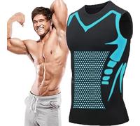 Biowang 2023 New Version Ionic Shaping Sleeveless Shirt,Biowang Shirt,Energxcel Ionic Shaping Vest Men (Black,2XL)