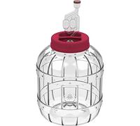 BIOWIN Ballon à vin multifonction en verre avec bouchon à vis, seau de fermentation, peu encombrant