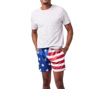 Bioworld American Flag Active Short en maille pour homme, Drapeau Américain Bleu, Taille L