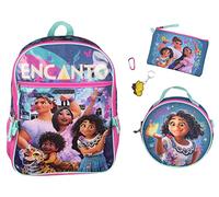 Bioworld Disney Encanto Ensemble sac à dos, boîte à déjeuner, trousse, porte-clés et mousqueton