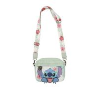 Bioworld Disney Stitch Sac à bandoulière imprimé floral Vert 17,8 cm