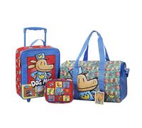 Bioworld Ensemble de valises Carro On 3 pièces et 4 pièces pour jeunes, Carrés de personnage de chien homme, osfa