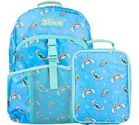 Bioworld Ensemble sac à dos et boîte à déjeuner de 40,6 cm pour l'école et les voyages, Disney Stitch Bleu