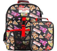 Bioworld Ensemble sac à dos et boîte à déjeuner de 40,6 cm pour l'école et les voyages, Five Nights Black