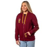 Bioworld Harry Potter Sweat à capuche léger zippé pour femme Poudlard, Gryffondor, X-Large