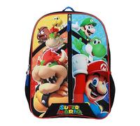 Bioworld Mario 16" Backpack Sac à Dos, Noir, Large Mixte Enfant