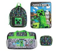 Bioworld Minecraft Creeper Ensemble de 4 sacs de sport pour garçon Multicolore Taille unique, multicolore, Taille unique, Sac de sport avec cordon de serrage
