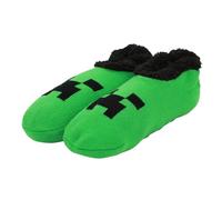 Bioworld Minecraft Creeper Face Chaussons chaussettes pour femme Vert, Vert, L Grande taille