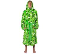 Bioworld Minecraft Peignoir à capuche en polaire douce pour homme, vert, taille unique