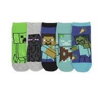 Bioworld Minecraft Zombies & Creepers Lot de 5 paires de chaussettes pour femme