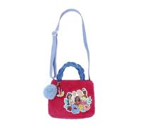 Bioworld Mini sac fourre-tout en fausse fourrure 16 cm, Applique Disney Fleurs Rose, osfa