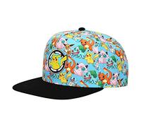 Bioworld Pokemon Characters AOP Youth Casquette snapback Bleu clair