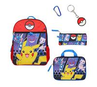 Bioworld Pokémon Pokeball Ensemble Sac à Dos 5 pièces pour Homme Rouge Taille Unique