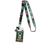 Bioworld Porte-badges Gon Freecss avec pendentif en caoutchouc et autocollant de collection