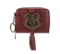 Bioworld Portefeuille Harry Potter Poudlard avec pompon en polyuréthane et fermeture éclair autour du portefeuille pour femme