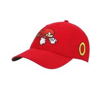 Bioworld Sonic Knuckles Casquette réglable en coton épais pour adulte Rouge, Rouge, Taille unique
